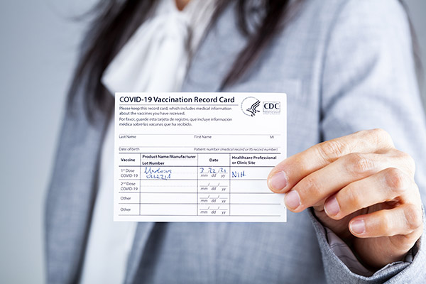 COVID-19 Vaccination Record Card. 