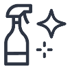 Spray bottle sanitizer icon.