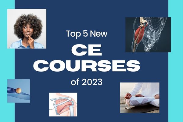 Top 5 New CE Courses of 2023 with various images.